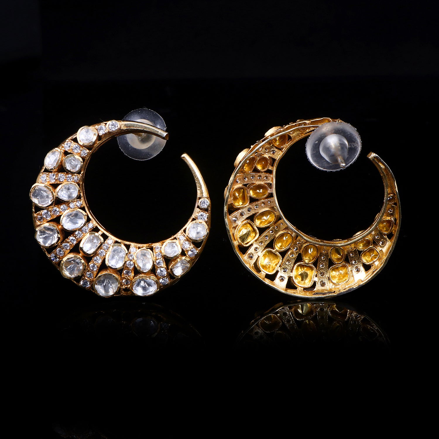 Moonlight Polki Hoops