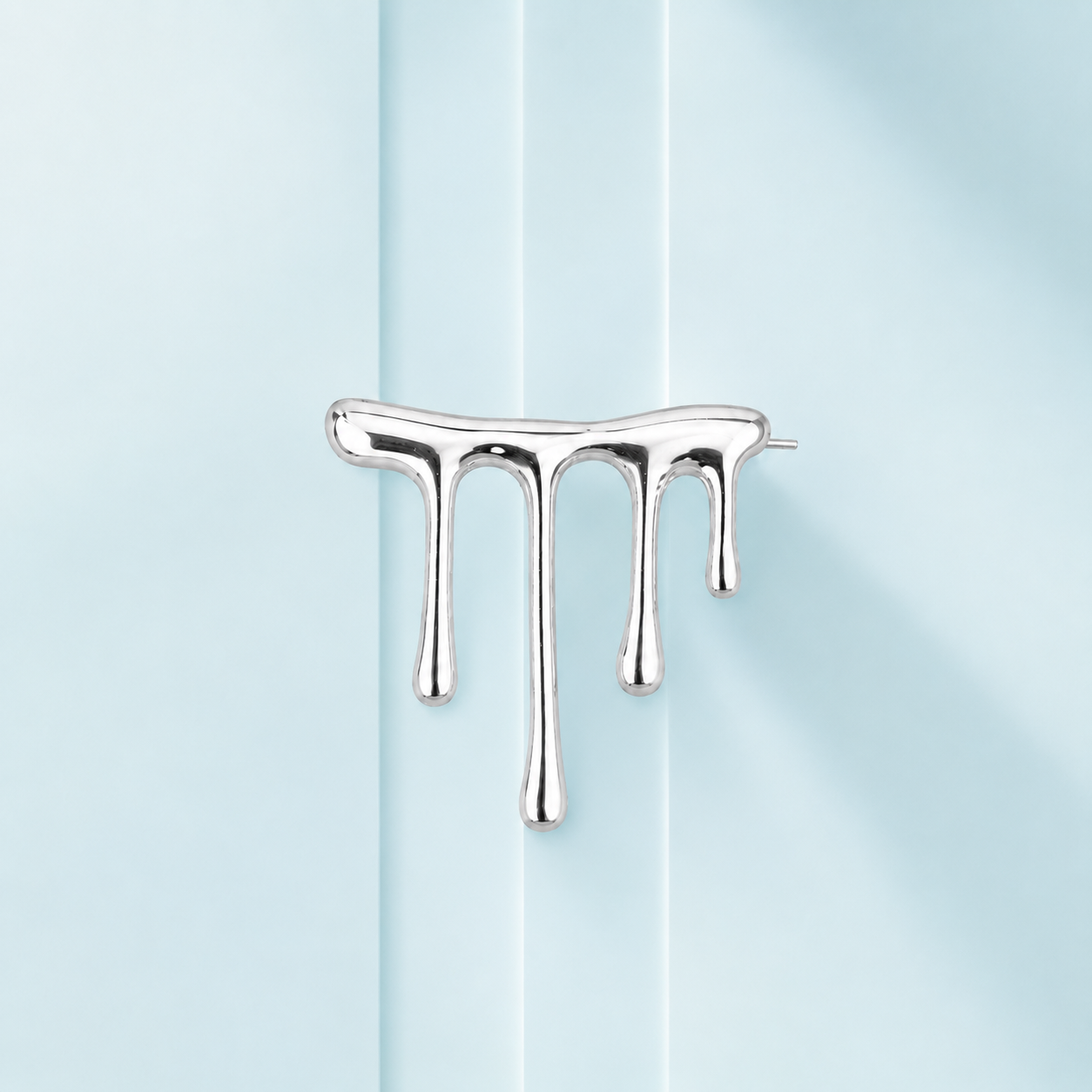 Flowing Silver Brooch