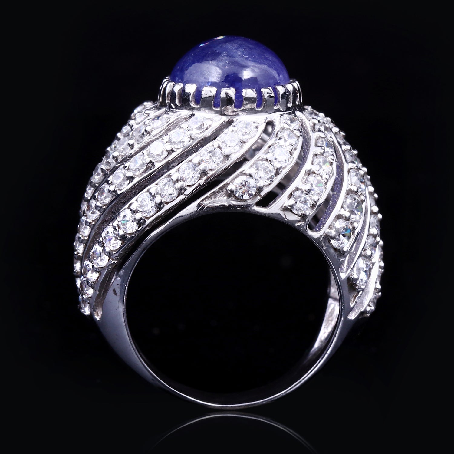 Tanzanite Swirl Ring