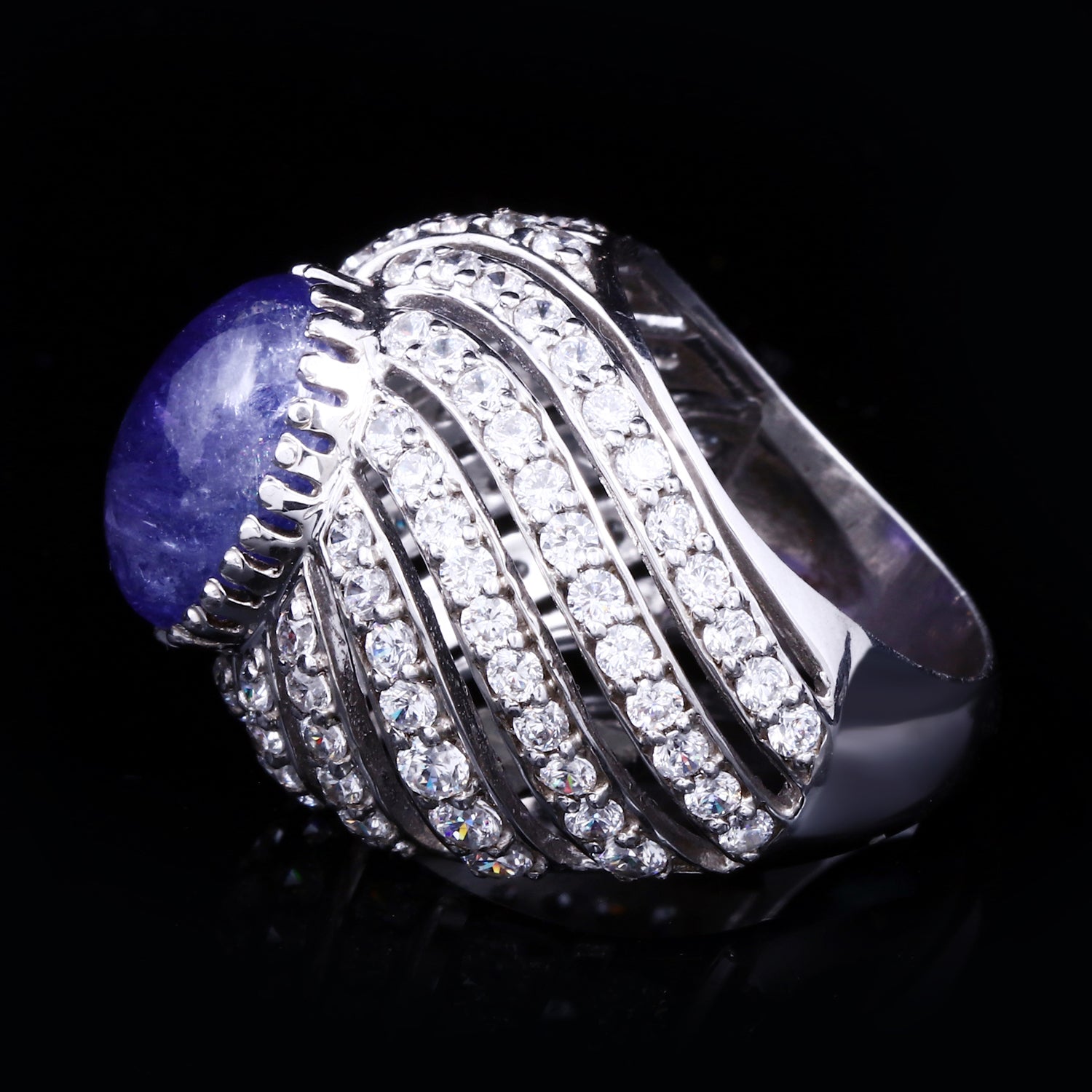 Tanzanite Swirl Ring