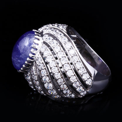 Tanzanite Swirl Ring
