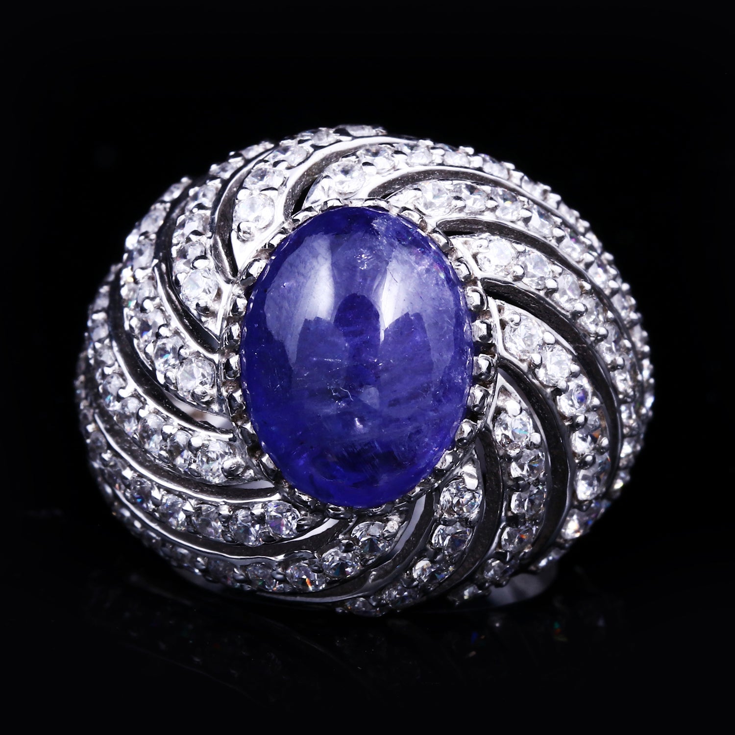 Tanzanite Swirl Ring
