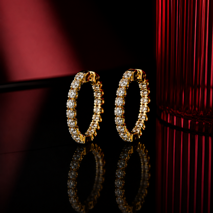 Tennis Hoop Earrings