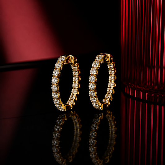 Tennis Hoop Earrings