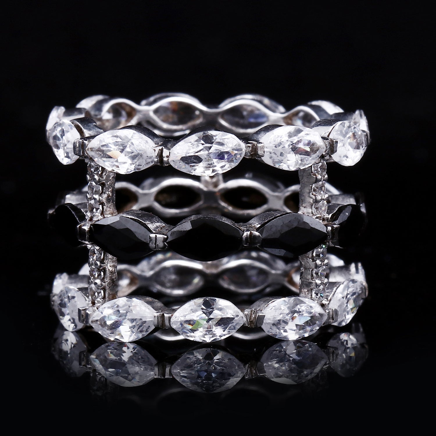Black & White Marquise Eternity Band