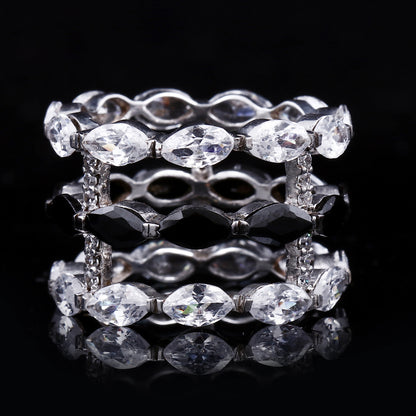 Black & White Marquise Eternity Band