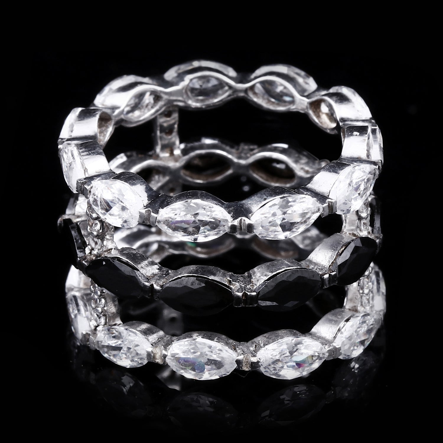 Black & White Marquise Eternity Band