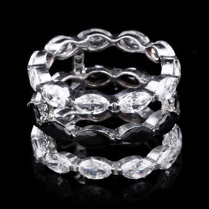 Black & White Marquise Eternity Band