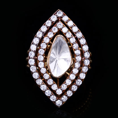 Royal Marquise Polki Ring