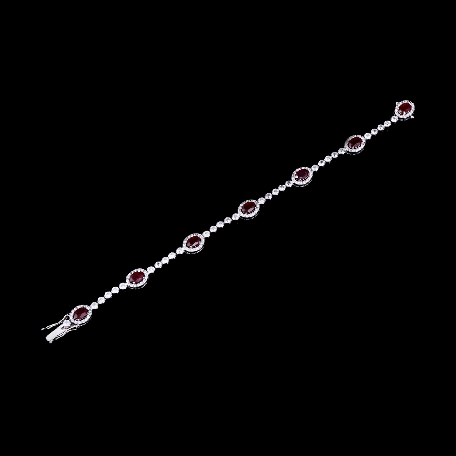 Ruby Halo Bracelet