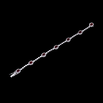 Ruby Halo Bracelet