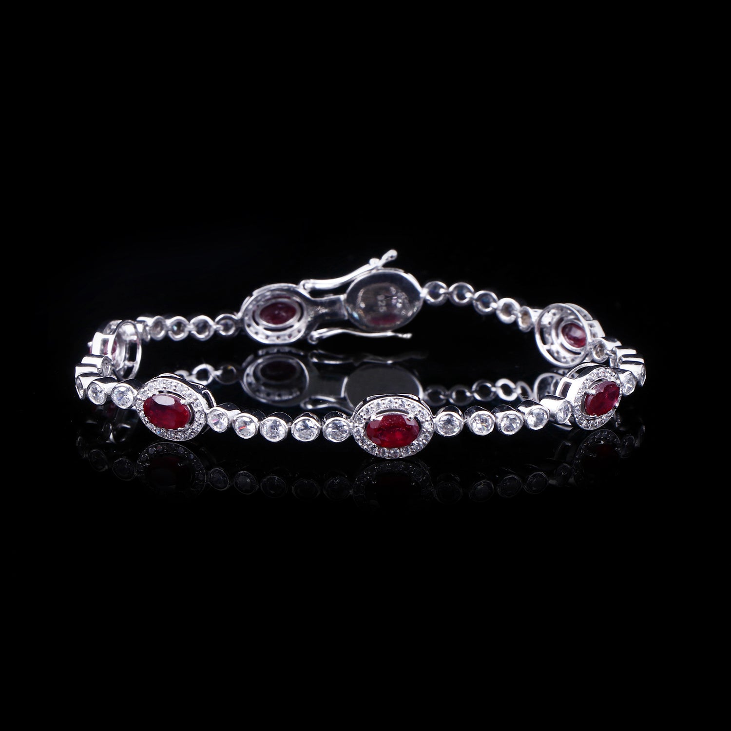 Ruby Halo Bracelet