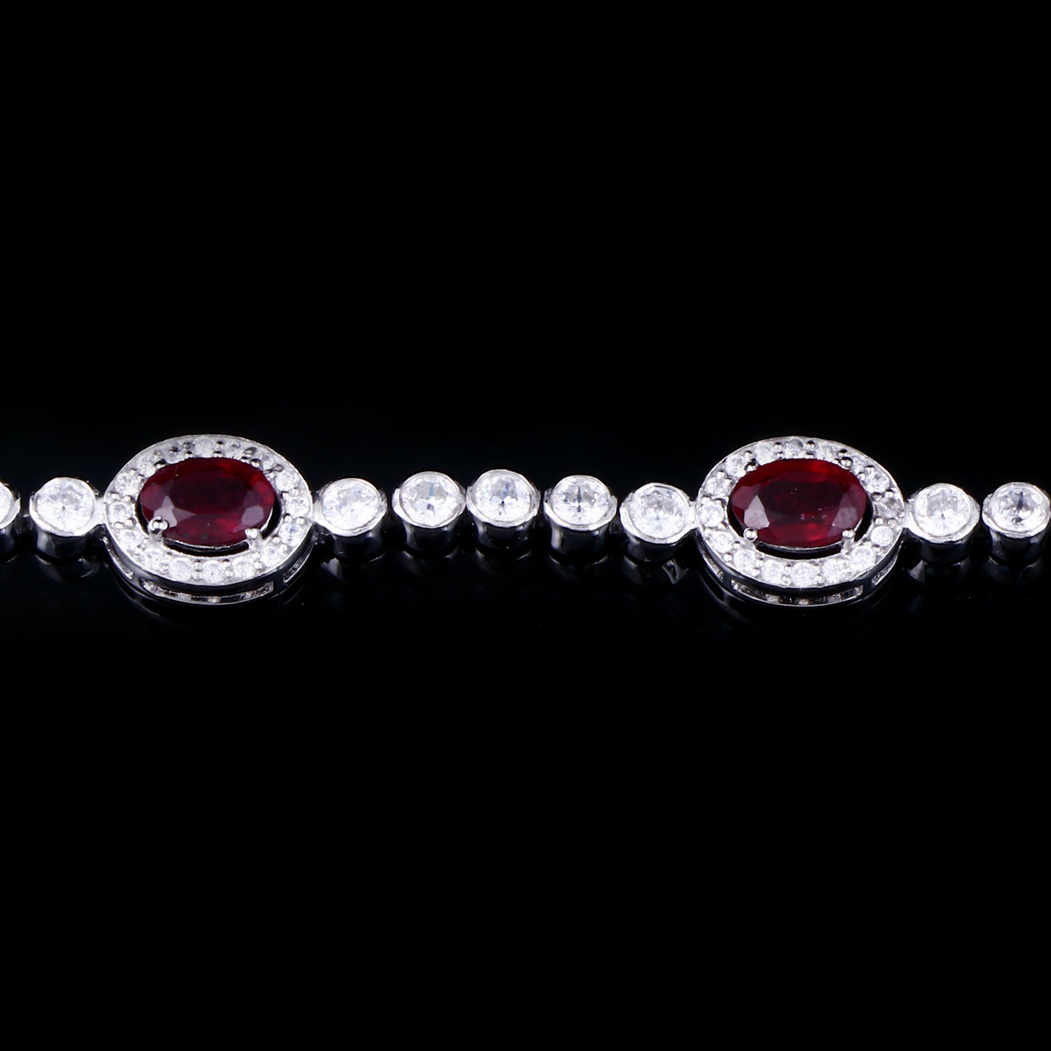 Ruby Halo Bracelet