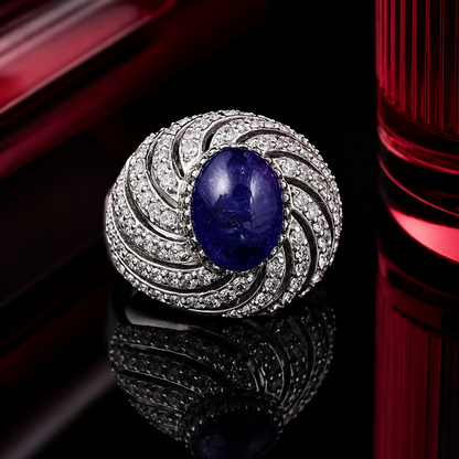 Tanzanite Swirl Ring