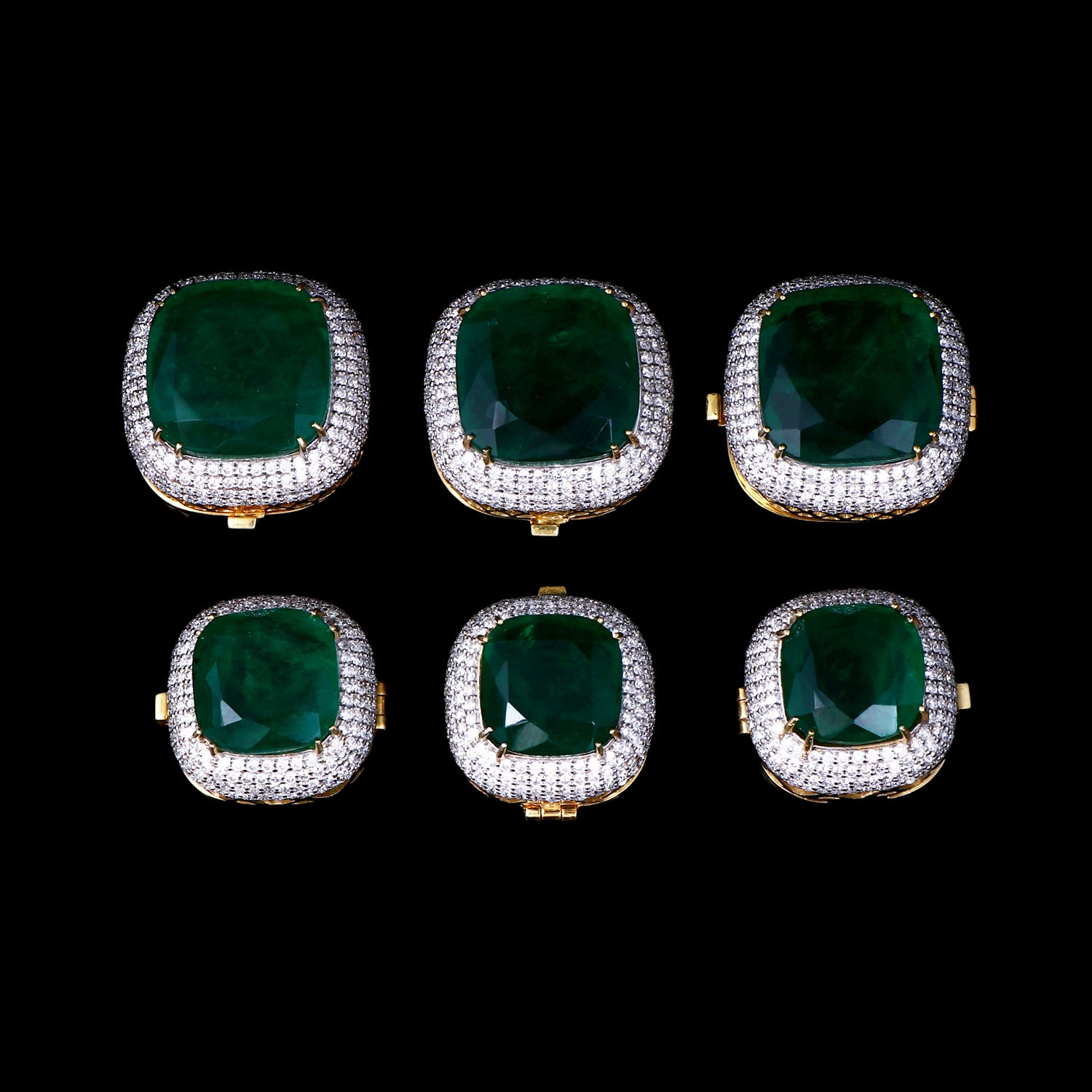 Emerald Crown Button Big Size