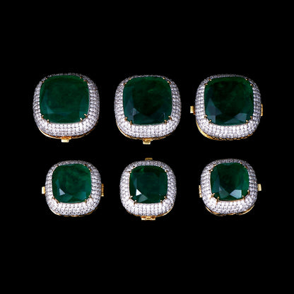 Emerald Crown Button Big Size
