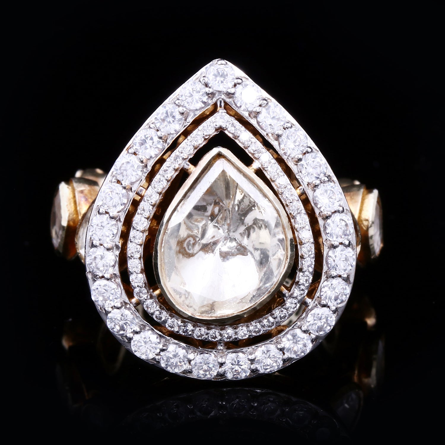 Maharani Polki (Pear shape) Ring