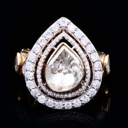 Maharani Polki (Pear shape) Ring