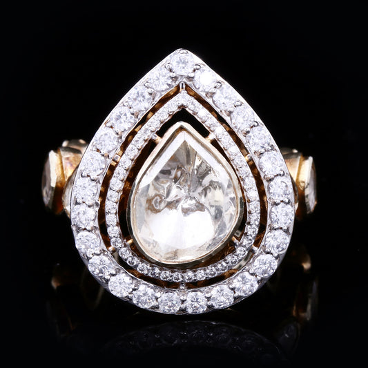 Maharani Polki (Pear shape) Ring
