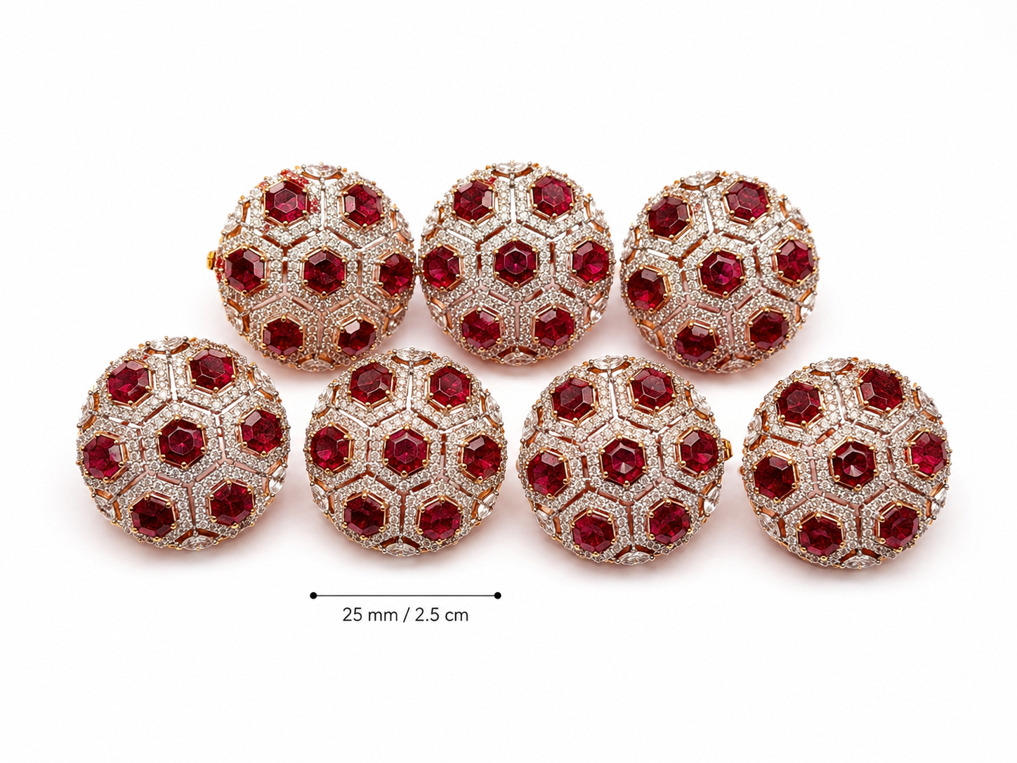 Ruby Hexa Button Cover 1 piece
