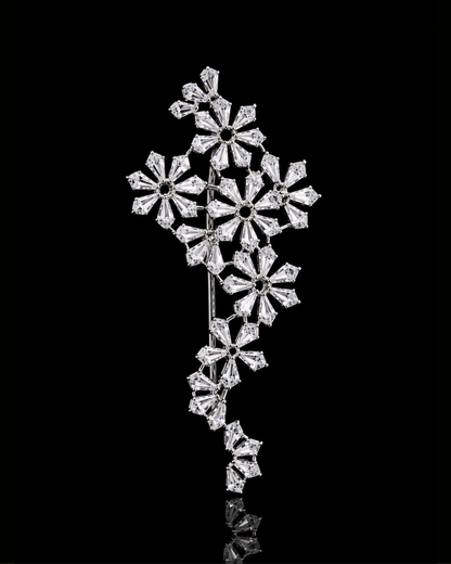 Asymmetrical Facets Brooch