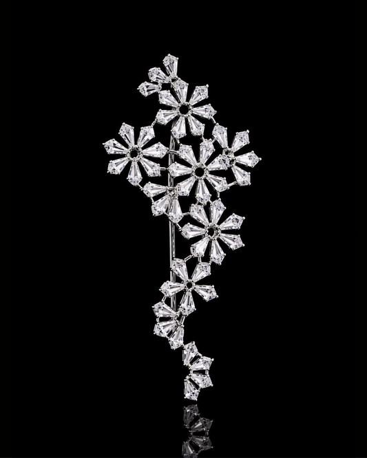 Asymmetrical Facets Brooch
