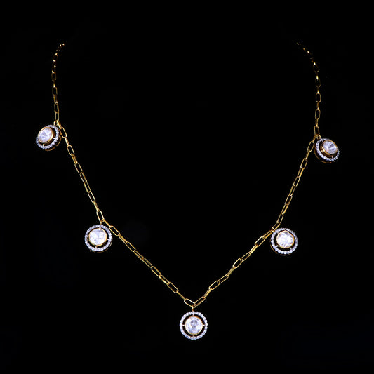 The Five-Halo Polki Chain