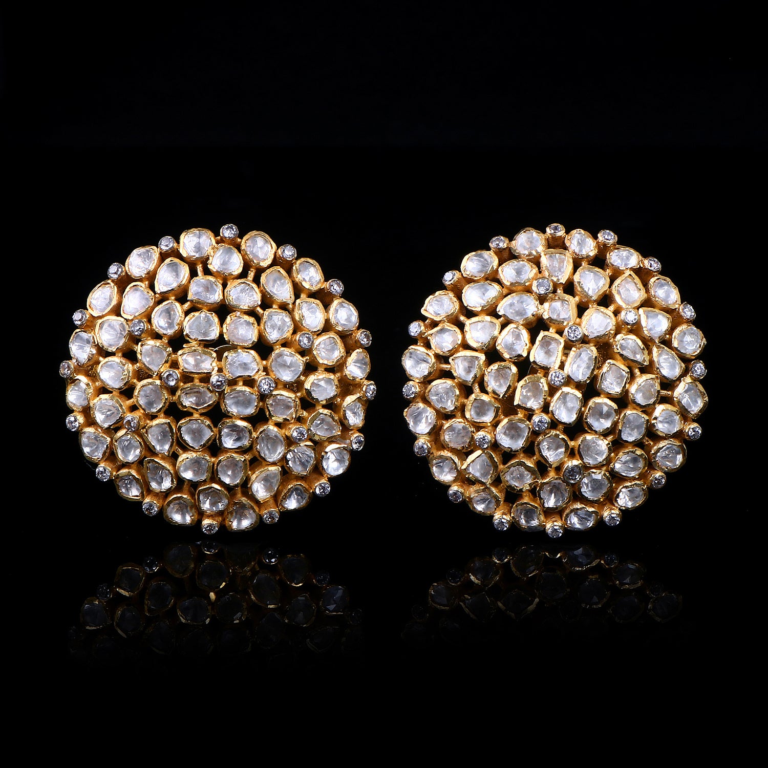 Polki Cluster Studs
