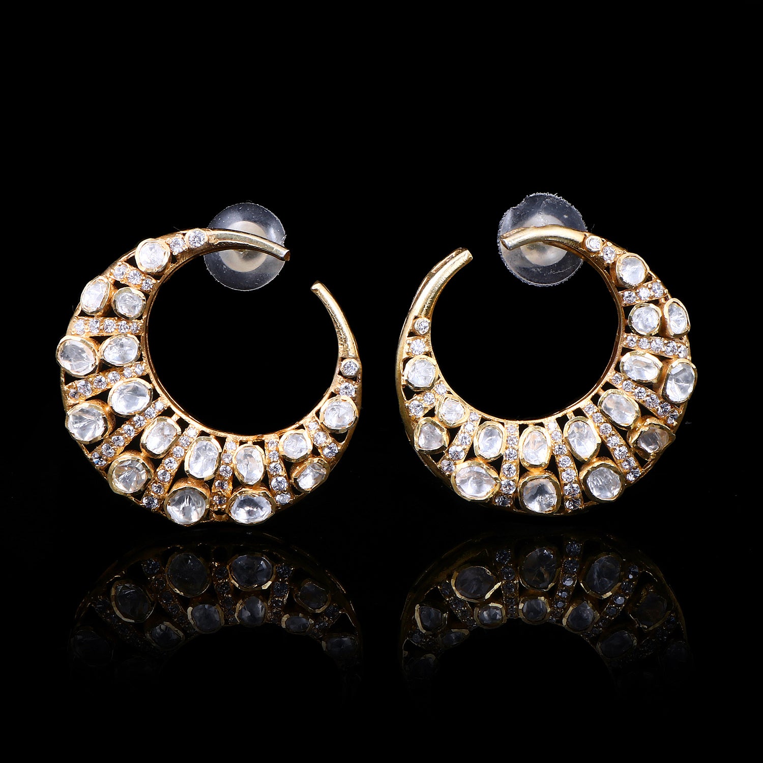 Moonlight Polki Hoops
