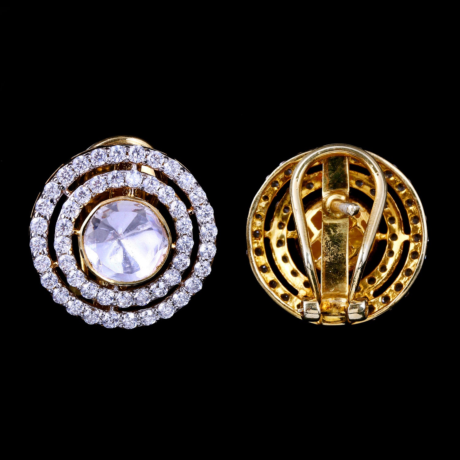 Double Halo Circle Studs