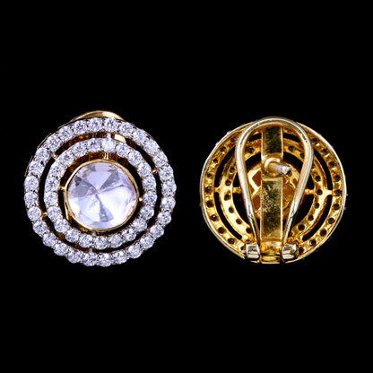 Double Halo Circle Studs