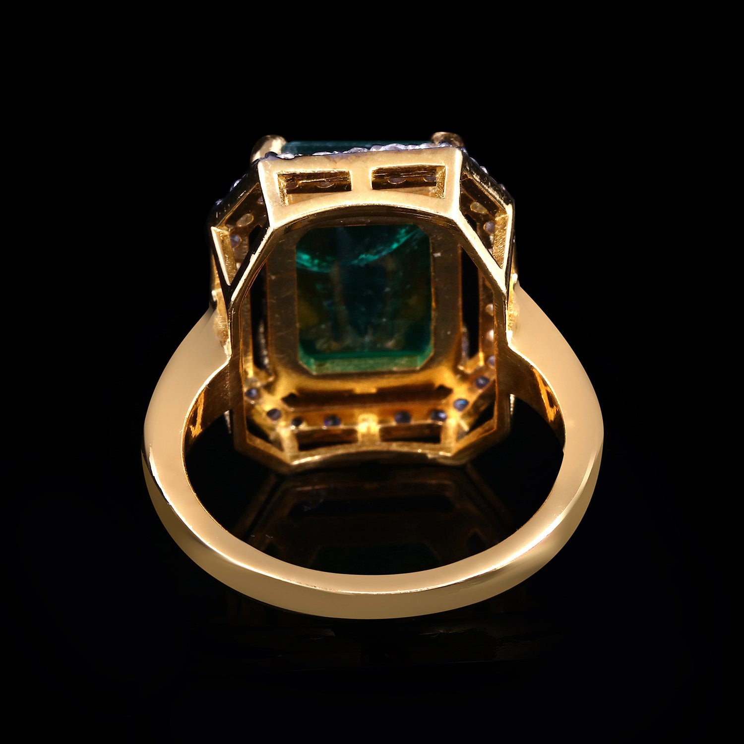 Emerald Halo Ring