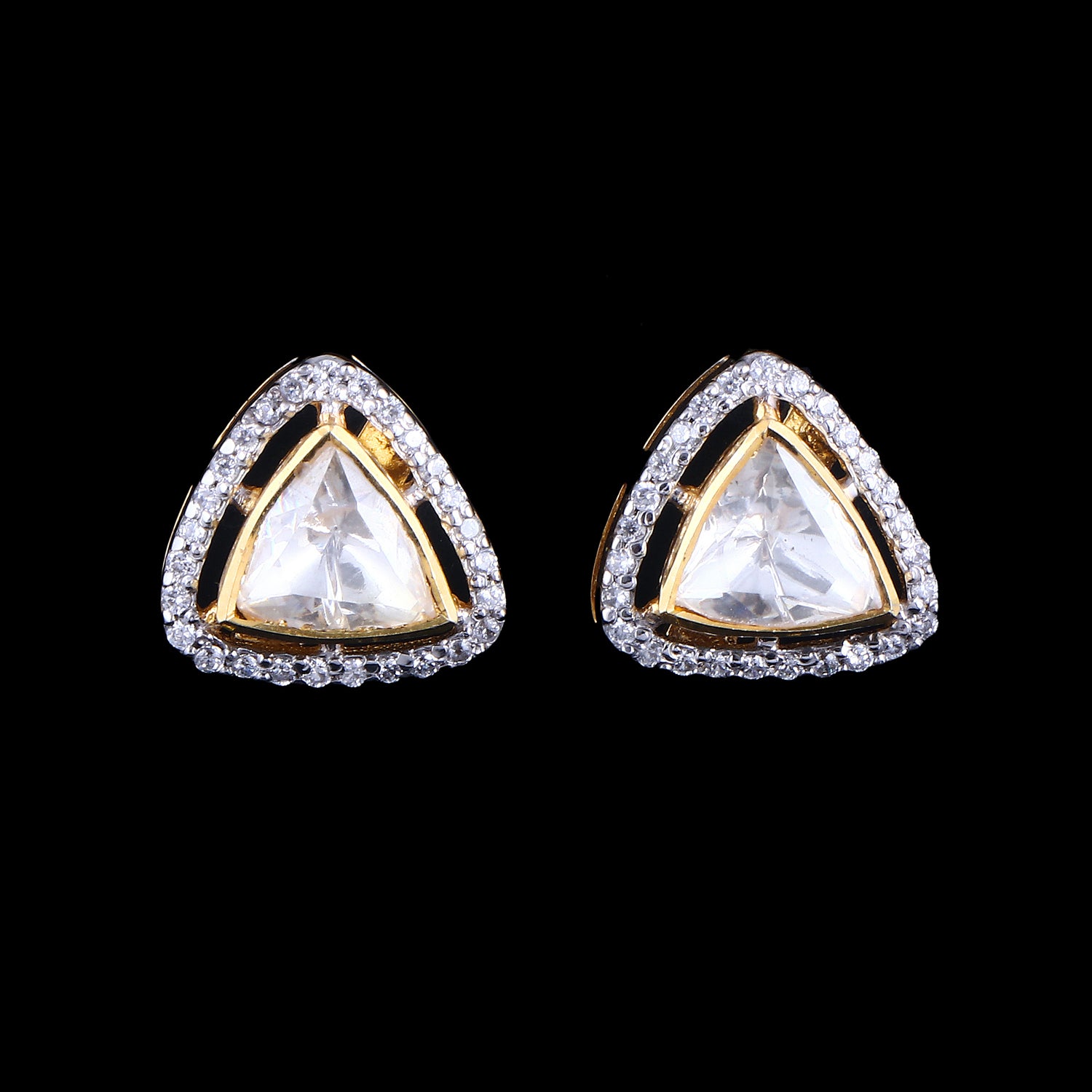 Tri Polki Pendant Set