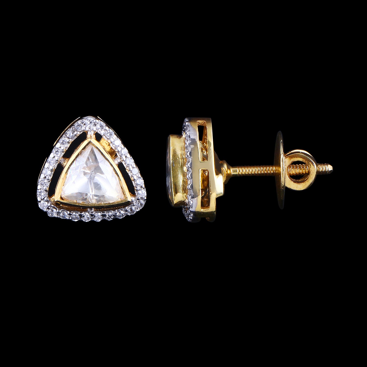 Tri Polki Pendant Set