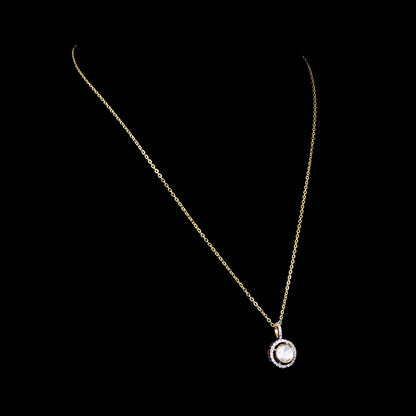 Halo Polki Pendant Set