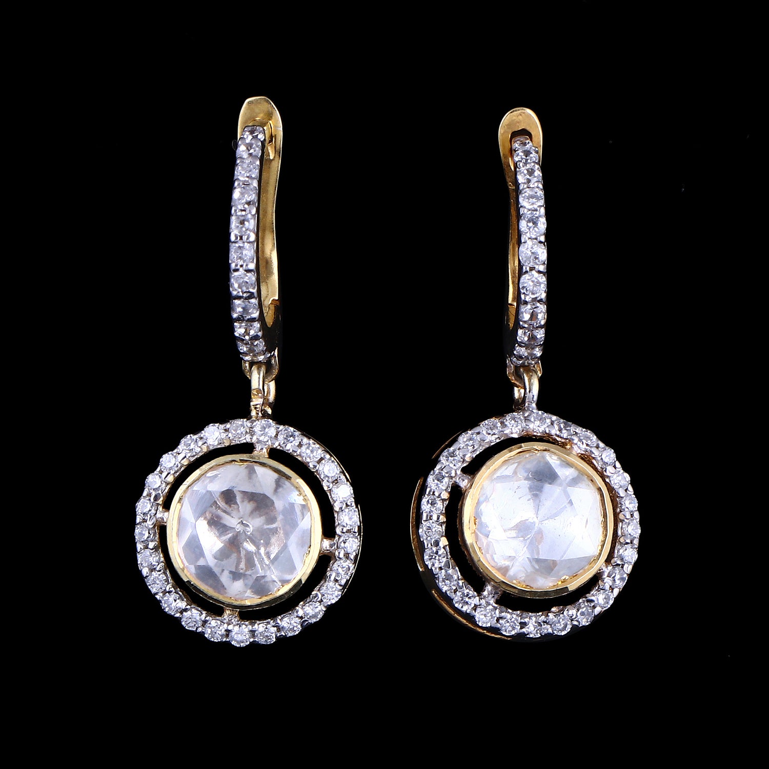 Halo Polki Pendant Set