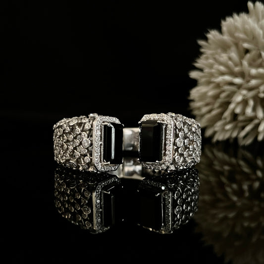 Onyx Halo Bracelet