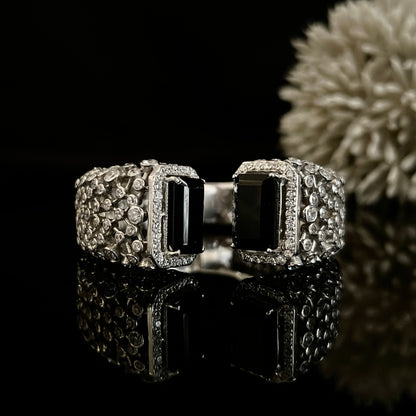 Onyx Halo Bracelet