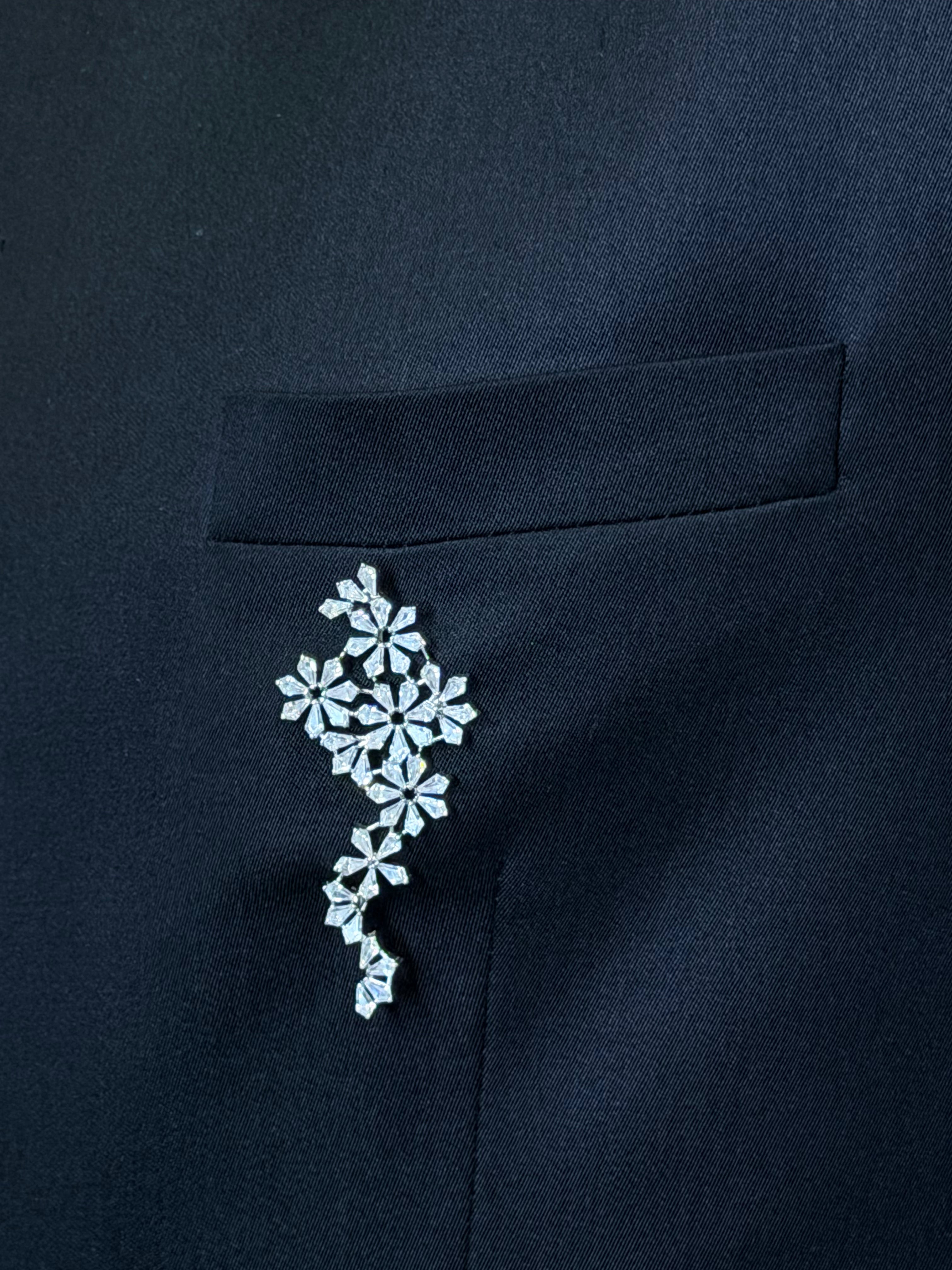 Asymmetrical Facets Brooch