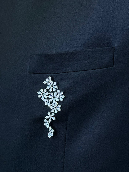 Asymmetrical Facets Brooch