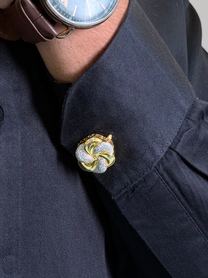 Golden Twist Button Cover