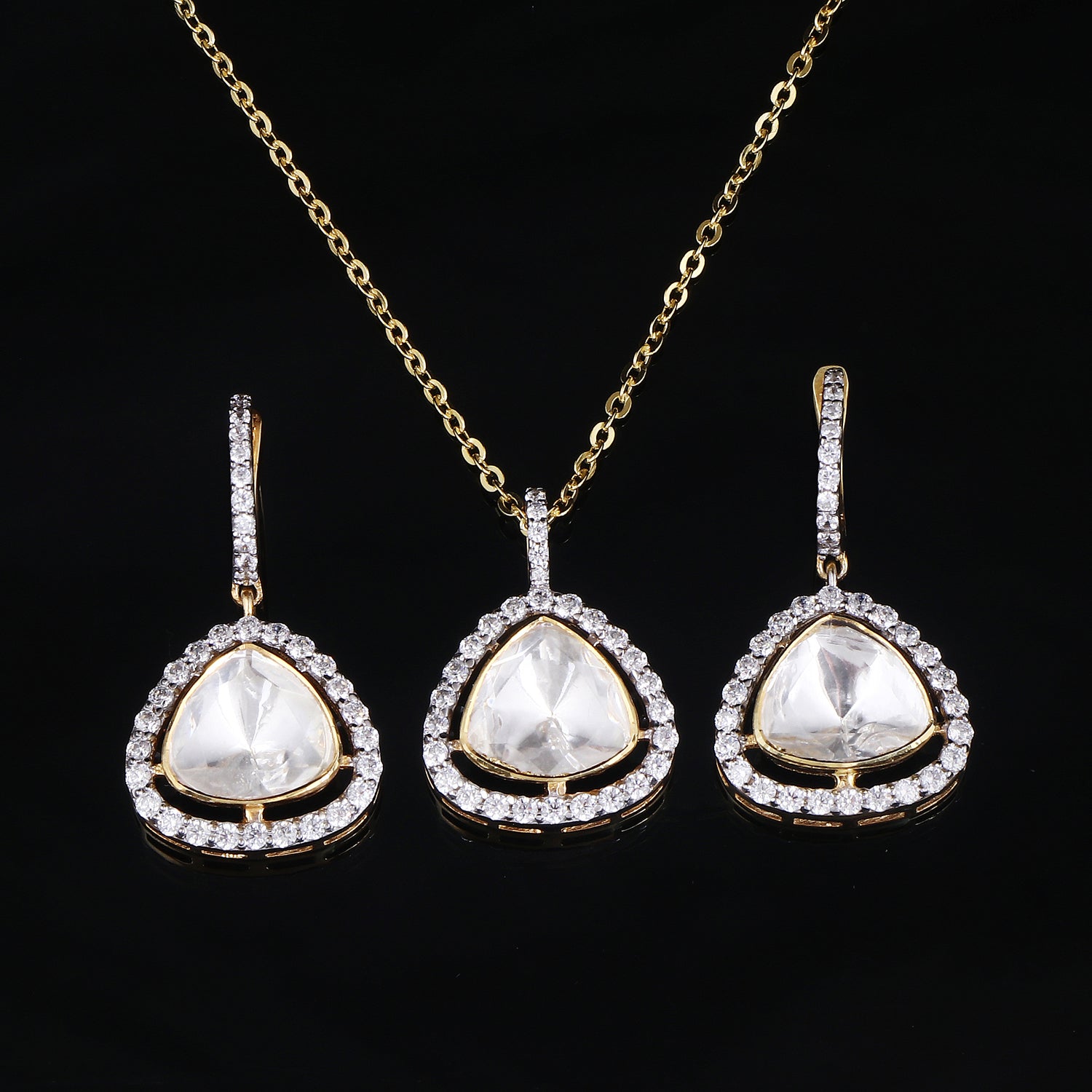 Trillion Polki Pendant