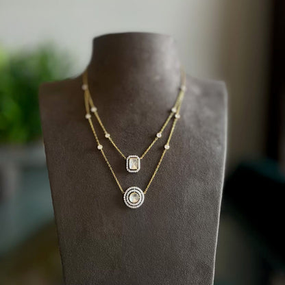 Dual Polki Pendant