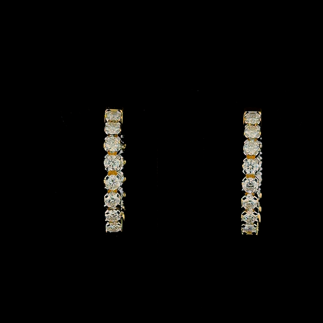 Tennis Hoop Earrings