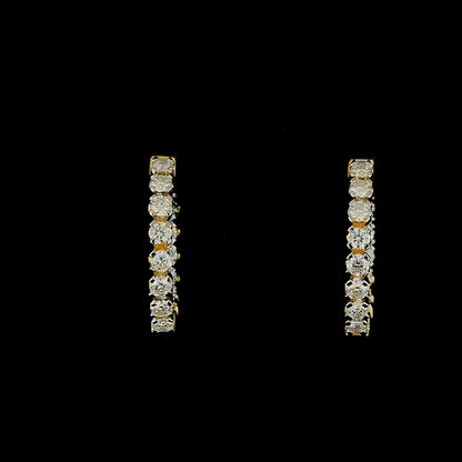 Tennis Hoop Earrings