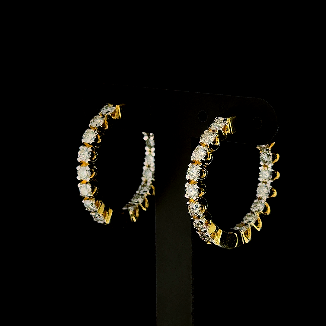 Tennis Hoop Earrings