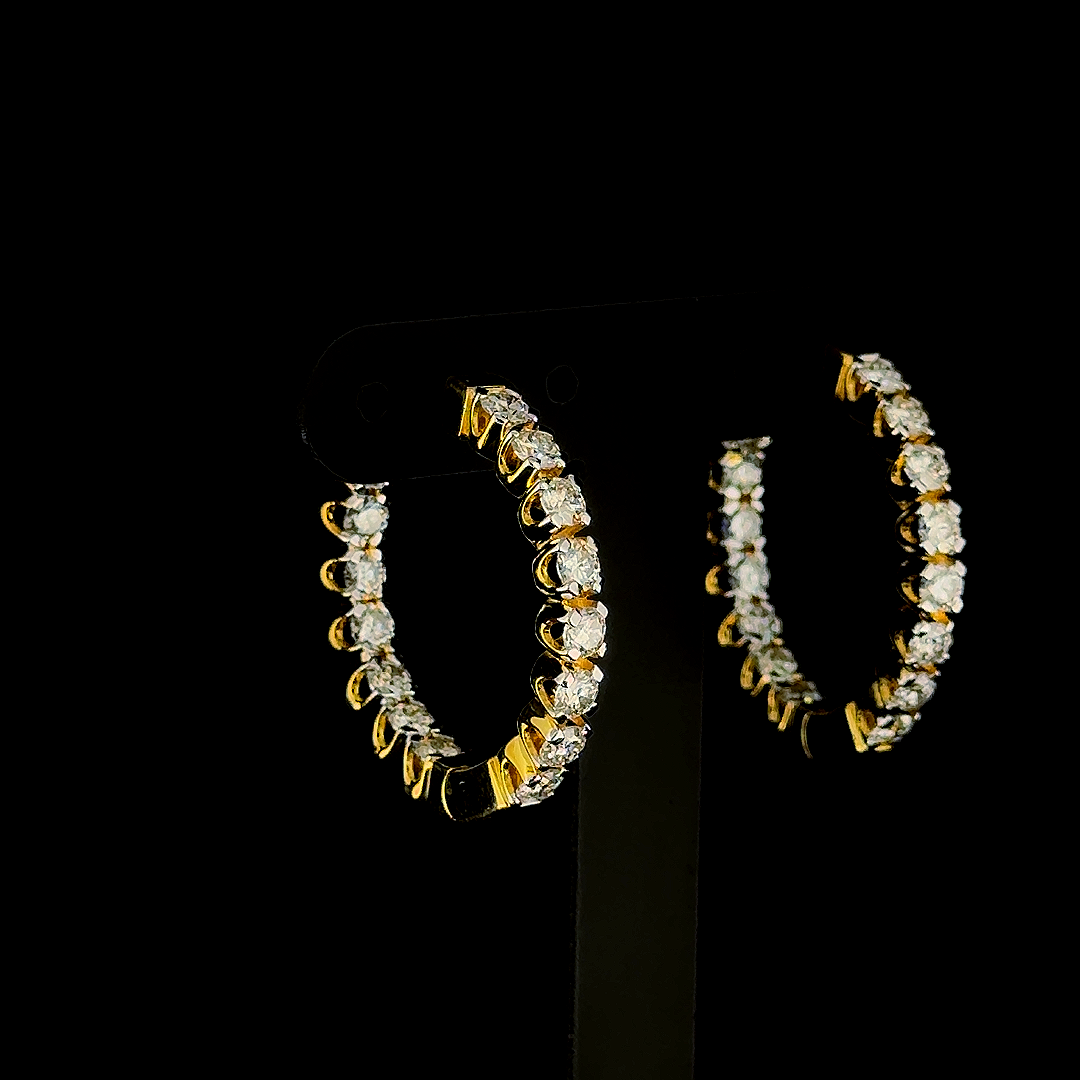 Tennis Hoop Earrings