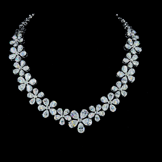 Diamond Flower Necklace