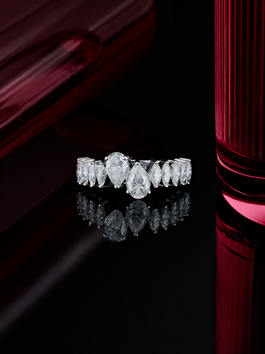 Pear Crown Ring