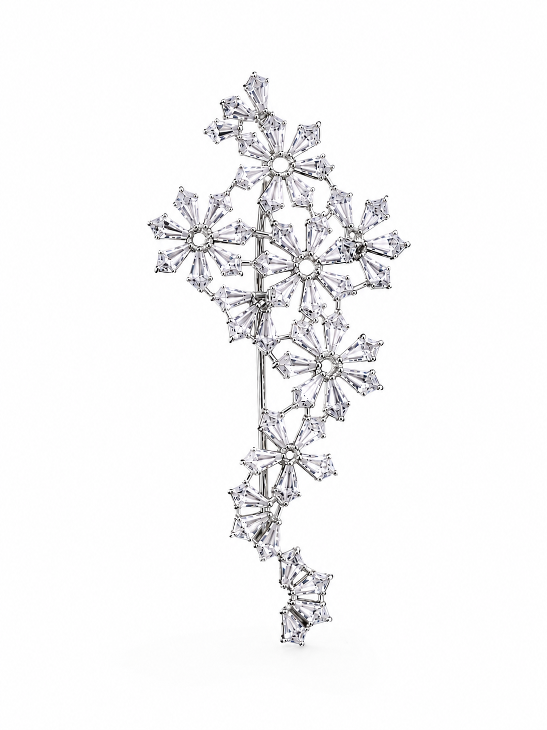 Asymmetrical Facets Brooch